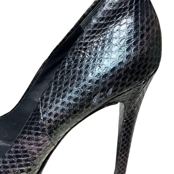 Brian Atwood Ferguson Iridescent Snakeskin Print Leather Platform Pumps Size 8 - Picture 14 of 15